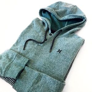 Hurley striped teal hoodie